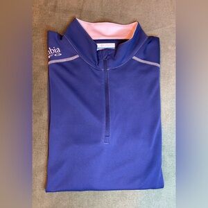 Columbia PFG Blue Performance Qtr. Zip Pullover, Size: L (5433)